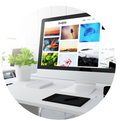 Creative professional working on digital UI and motion graphics