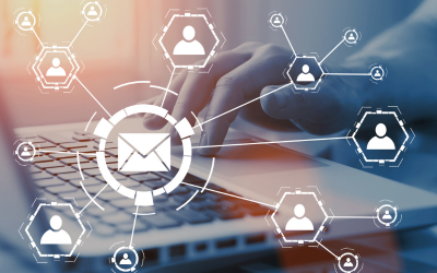 Email marketer designing automated campaigns for customer engagement