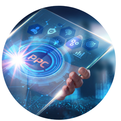 Marketing expert setting up pay-per-click advertising campaigns