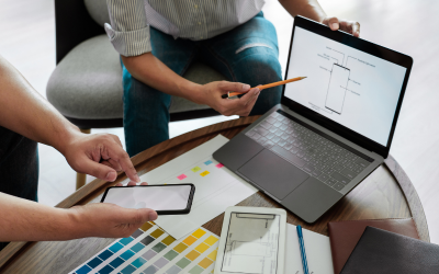 Design team developing product prototypes and user flows